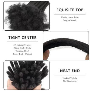 Extensions de dreadlocks en cheveux naturels pour femmes et hommes, entièrement faites à la main, permanentes - Product Image 4