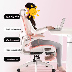 Adjustable Headrest High Back Girl Computer Seat Home <strong>Pink</strong> Office <strong>Chair</strong> Ergonomic Mesh - Product Image 4