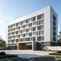 Bâtiment d'appartements moderne à structure en acier multi-niveaux, plateforme de mezzanine, double étage, construction intégrée, solution complète