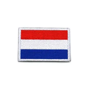 VastGifts Professional Custom Various Country Flag Design Velcro Backing Iron On Embroidery Patches For Clothing