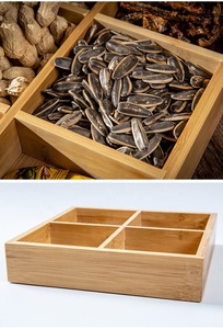 Boîte de rangement classique et écologique en bambou naturel à quatre <span class=keywords><strong>palais</strong></span> pour ornement de mariage de restaurant à domicile - Product Image 5