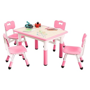 Vente Chaude : Ensemble Table et Chaise Scolaire Moderne en Plastique pour Enfants, Fourniture Directe Usine, Table d'Étude pour Maternelle, Vente en Gros - Product Image 1