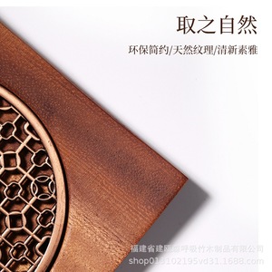 Wooden Teapot Holder 14Cm Square <b>Tea</b> Saucer With Drainage Kung Fu <b>Tea</b> <b>Set</b> Accessory - Product Image 3
