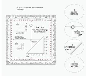 DF MP-2 - Transportador de ángulos táctico para exteriores, herramienta de lectura de mapas - Product Image 4