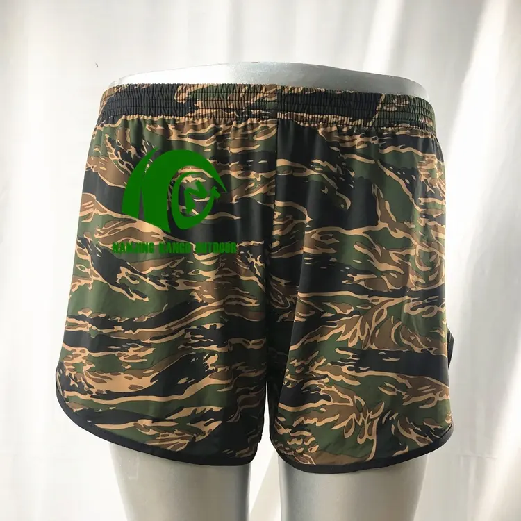 KANGO Top quality Free size silky pjs shorts green tiger stripe silkies