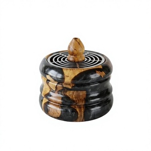 Luxury Artisan Wood Resin <b>Oud</b> <b>Burner</b> Premium Arabic Mabkhara for Home Fragrance Wedding and Aromatherapy diffuser - Product Image 1