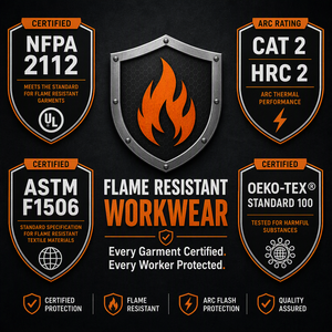 Factory New Design NFPA2112 ASTM1506 100% Cotton Twill 260g Breathable ODM FR <strong>Flame</strong> Retardant Casual <strong>Shirt</strong> Men's Safety - Product Image 2