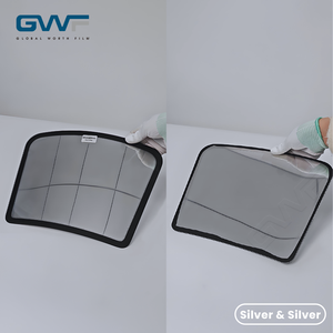 5% 15% 35% 50% vlt argento pellicola finestra riflettente specchio unidirezionale Privacy diurna Anti UV pellicola finestra rimovibile decorativo - Product Image 6