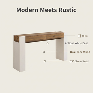<span class=keywords><strong>Console</strong></span> d'entrée moderne avec tiroirs pour la maison, l'hôtel, l'atelier ou la villa, table de couloir de 63 pouces de long, table derrière le canapé - Product Image 3