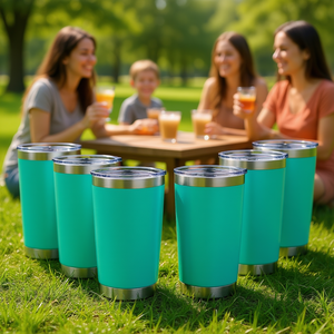 <b>Stainless</b> <b>Steel</b> <b>Tumbler</b> 20oz Vacuum Insulated With Lid Straw Reusable Portable Travel Cup For Outdoor Office Home Use - Product Image 2