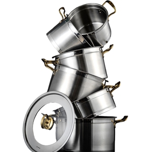 Nhà Máy Bán buôn súp Nồi thép không gỉ cổ nồi súp nồi cho nhà hàng khách sạn với nắp không dính Cookware Set - Product Image 6