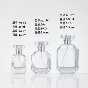 Bottiglia di profumo di <span class=keywords><strong>vetro</strong></span> Spot all'ingrosso 100ml 50ml baionetta bottiglia di <span class=keywords><strong>acqua</strong></span> Spray trasparente materiale di cristallo bottiglia poligono - Product Image 2