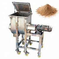 Mélangeur horizontal à ruban à faible résidu en acier inoxydable pour assaisonnements alimentaires et mélange de poudre de lait