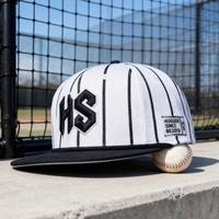 Casquette Snapback Personnalisée à Rayures, 6 Panneaux, Visière Plate, Broderie 3D, Étiquette Tissée, Style Streetwear, Casquette de Sport pour Hommes