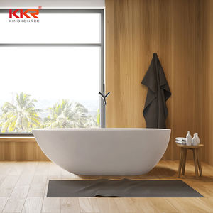 Baignoires autoportantes ovales surface solide tube <span class=keywords><strong>de</strong></span> <span class=keywords><strong>bain</strong></span> rond meubles d'hôtel - Product Image 1