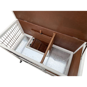 Offre Spéciale Woodville Cage pour animaux de compagnie pour petits animaux Maison de lapin en bois avec style simple et motif animal Matériau métallique pour lapin - Product Image 3
