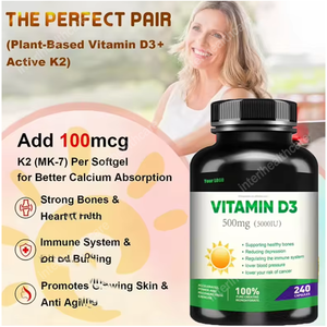 Ausureson materia prima <span class=keywords><strong>vitamina</strong></span> <span class=keywords><strong>D3</strong></span> calcio magnesio zinco vegani integratori 5000iu 10000 Iu <span class=keywords><strong>vitamina</strong></span> <span class=keywords><strong>D3</strong></span> compresse - Product Image 4