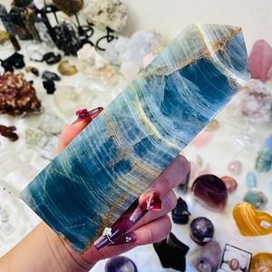 Wholesale Eco-Friendly Natural Kyanite Square <b>Tower</b> Healing Fengshui Gemstone Room Gift Carved Crafts of Other <b>Crystal</b> Arts - Product Image 5