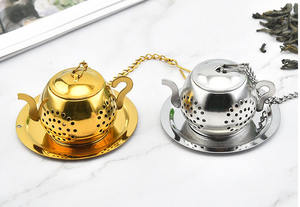 뜨거운 판매 스테인레스 스틸 차 주입기/주전자 재고 가정 용품 오리 디자인 특징 - Product Image 3