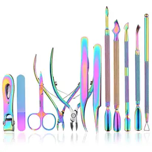 Professional 12pcs Manicure Kit Tools Cut Nail Clipper Set Kit Manicure Tool Kit