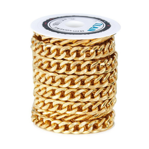 Catena in metallo Ilan 19x23mm 7M placcata oro per la creazione di collane - Product Image 2