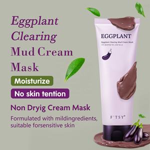 La mejor máscara de crema de barro de berenjena Máscara de limpieza <span class=keywords><strong>exfoliante</strong></span> de piel muerta para caras sensibles - Product Image 3