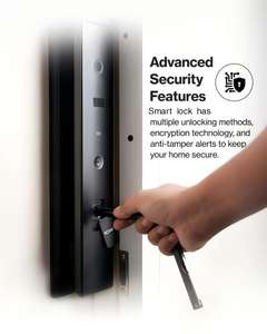 Cerradura Inteligente para Puerta con Huella Dactilar, Reconocimiento Facial, Contraseña (Código), Control por Aplicación, Sistema de Seguridad Tuya para Puerta de Madera - Product Image 5