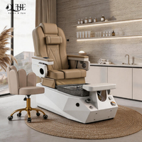 Mobilier haut de gamme pour salon de manucure, fauteuil de pédicure avec spa pour les pieds, fauteuil inclinable avec massage par pétrissage, chaises de manucure et pédicure pour salon de beauté