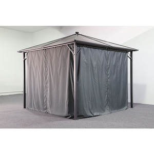 MIA Luxe Acier Extérieur Gazebo Pont Patio Couverture <span class=keywords><strong>Terrasse</strong></span> Cour Étanche Arrière-Cour Hardtop Fer 3x3 Gazebo <span class=keywords><strong>Moustiquaire</strong></span> - Product Image 2