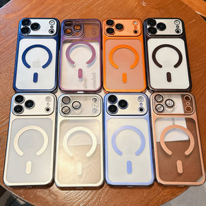 Coque de protection transparente anti-poussière avec placage électrolytique pour iPhone 17, 16, 15 Pro Max et film protecteur d'objectif - Product Image 1