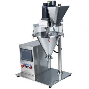 Machine de remplissage semi-automatique à vis spirale pour poudre, épices, café, poivre, avec trémie de 15L et capacités de 1g, 5g, 10g, 30g, 50g, et vis doseuse manuelle de petite taille - Product Image 4