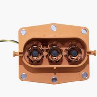 Connecteurs de borne de batterie mâles pour véhicules électriques à énergie nouvelle, en cuivre 16mm², DC HVIL, haute tension, avec interverrouillage PA66, 125A 800V, pour stockage d'énergie