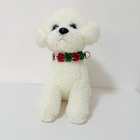 Boho Weihnachtsgeschenk Handgefertigtes Makramee-Halsband Verstellbare Gewebte Feiertagsdekoration für Welpen Weihnachtsdeko