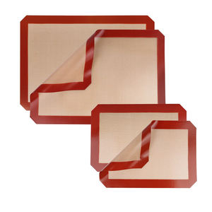 맞춤형 BPA 무료 비 스틱 실리콘 베이킹 매트 실리콘 베이킹 팬 라이너 내열성 재사용 가능한 실리콘 베이킹 시트 - Product Image 1