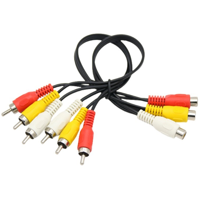 Custom Audio Video Cable 3RCA Female to 6RCA Male AV Cable
