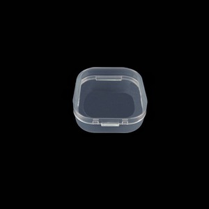 Transparent Square Plastic Storage <b>Box</b> 3x3x1.2cm With Lid For Jewelry Earrings Fishing <b>Gear</b> - Product Image 3