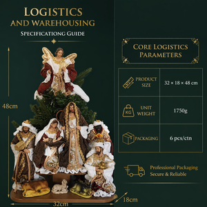 Ensemble de crèche classique en gros avec figurines d'anges et de <span class=keywords><strong>mages</strong></span>, scène de crèche religieuse de Noël pour la décoration de la maison et <span class=keywords><strong>les</strong></span> cadeaux de fêtes - Product Image 5