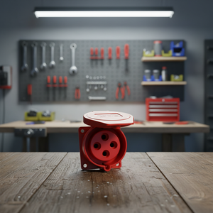 จอร์แดน JD-314/JD-324 4P 16A 32A IP44ฟลัช400V เต้ารับติดผนังสีแดงปกปิดไว้3P + PE - Product Image 2