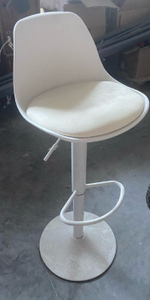Kitchen and Restaurant Height-Adjustable Swivel Bar <b>Stool</b> With Thick Fabric Cushion and Metal Frame Soft Bar Chair - Product Image 5