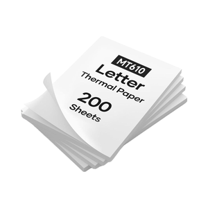 200 fogli di carta termica per <span class=keywords><strong>Fax</strong></span> OEM Brand rollus lettera 8.5x11 pieghevole A4 compatibile IDPRT/HPRT/PRT stampanti portatili MT610 MT888 - Product Image 1