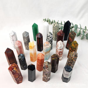 Pierre brute de cristal naturel, <span class=keywords><strong>colonne</strong></span> à pointe unique, prisme hexagonal, pour la fabrication de bijoux et l'artisanat de polissage, vente en gros - Product Image 2