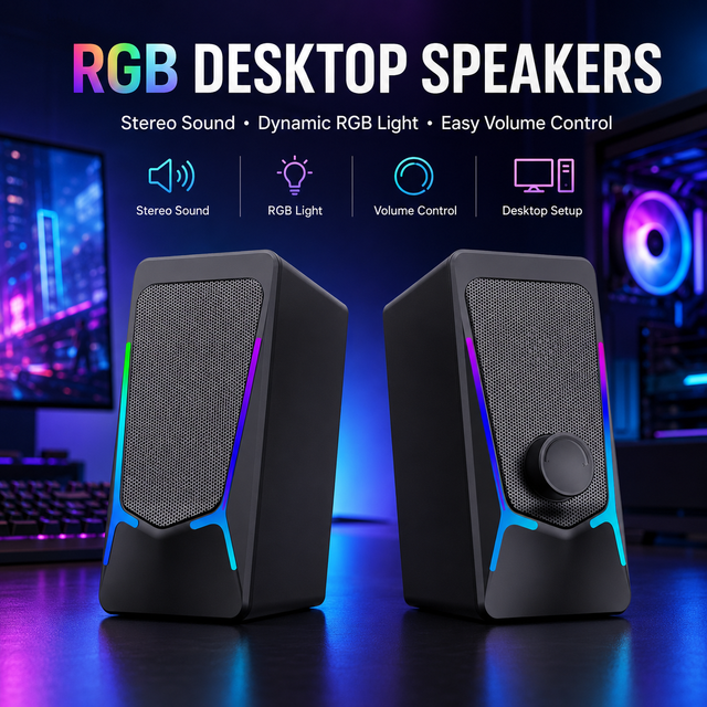 USB2.0 Speaker Notebook Computer Sound Quality Super Multimedia Computer USB Rgb Speakers for Desktop Pc Gaming