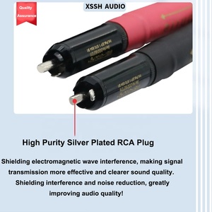 Câble Audio hi-fi RCA de 2m de long YIVO XSSH Audio <span class=keywords><strong>DIY</strong></span> OEM 8mm Dia. Amplificateur de boîtier PCOCC en PVC, cordon de Signal de haute qualité - Product Image 4
