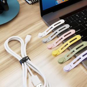 منظم كابلات متعدد الوظائف قابل للطي من السيليكون مع أطراف مرنة لتخزين كابلات البيانات وأدوات الحمام والمطبخ - Product Image 3