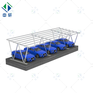 Hệ thống lắp đặt carport năng lượng mặt trời mạ kẽm nhúng nóng có thể điều chỉnh với tải trọng gió lên đến 60 mét/giây để sản xuất năng lượng tối ưu - Product Image 4