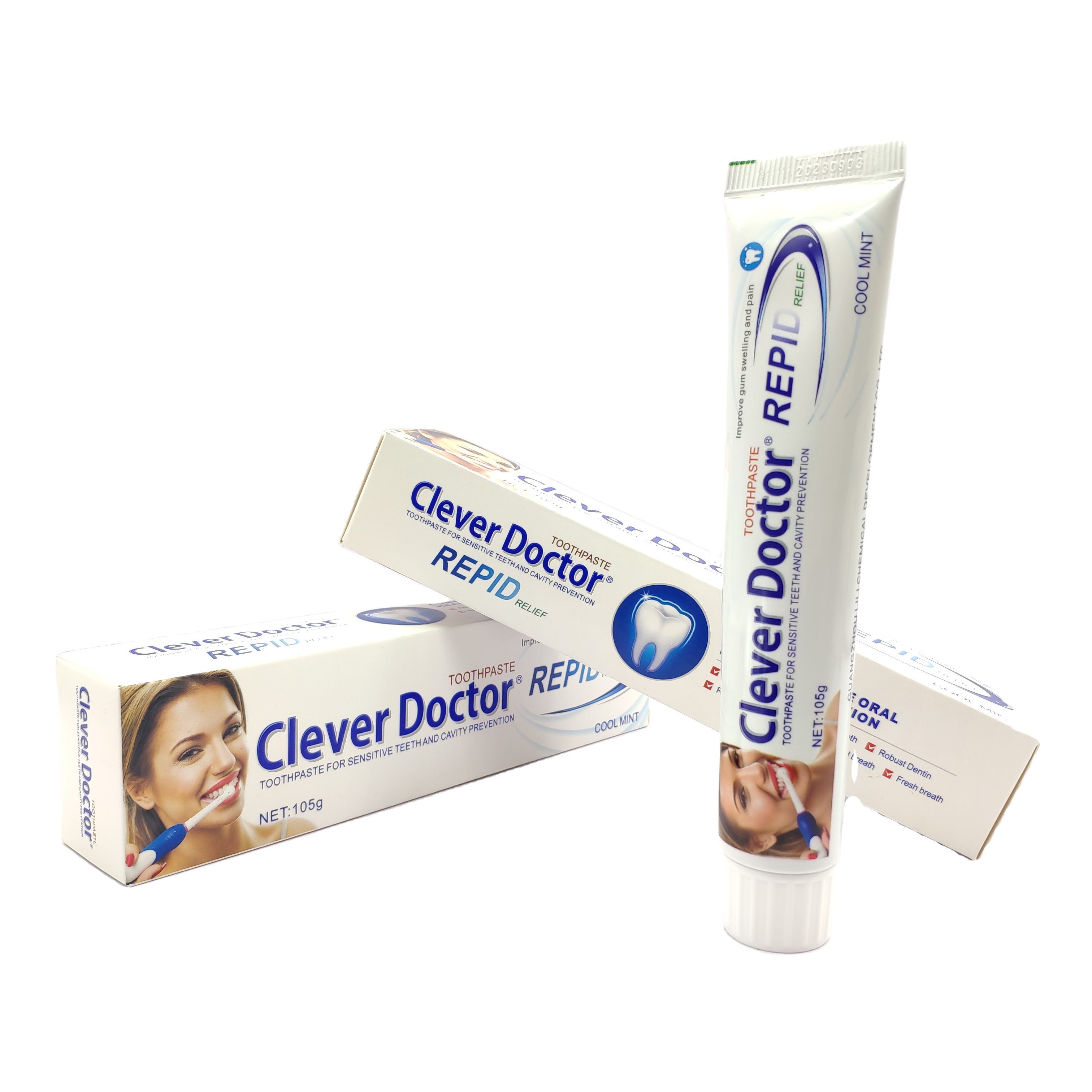 Creme dental 105g para viagens, creme dental de ervas chinês para adultos e famílias