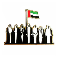 Venta al por mayor 2023 52 imán de Metal Emiratos Árabes Unidos mapa broche solapa Pin insignia UAE Día Nacional regalo bandera Pin