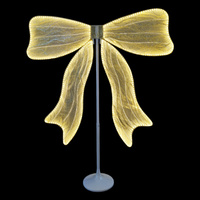 Lampadaire LED en métal à hauteur réglable avec grand nœud lumineux pour célébrations de mariage, décoration de scène et d'allée de fête