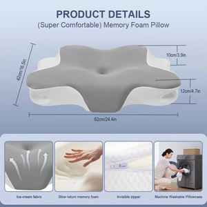 Adjustable Therapeutic Ergonomic Sleep Wave Shape <b>Bed</b> Contour Cervical Gel 100% Memory Foam <b>Pillow</b> - Product Image 2