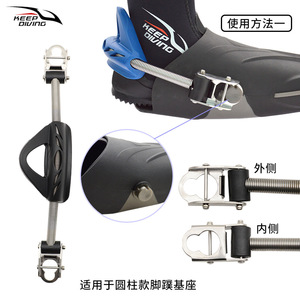 ครีบดำน้ำแบบเปิดส้นเท้า PVC ความแข็งปานกลาง สำหรับดำน้ำลึก ฝึกว่ายน้ำสำหรับผู้ใหญ่ - Product Image 2